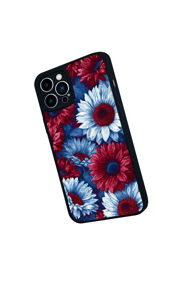 iPhone 13 Pro Max Uyumlu Cicek Tasarımlı Glossy Premium Kılıf