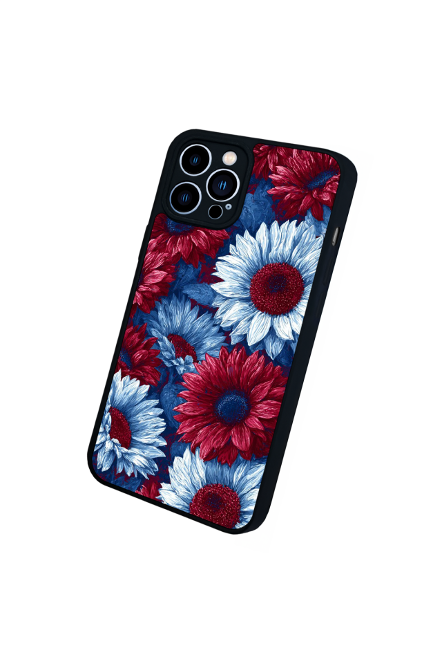 iPhone 13 Pro Max Uyumlu Cicek Tasarımlı Glossy Premium Kılıf