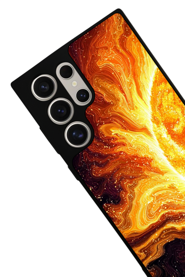 Samsung Galaxy S23 Ultra Uyumlu Güneş Tasarımlı Glossy Premium Kılıf