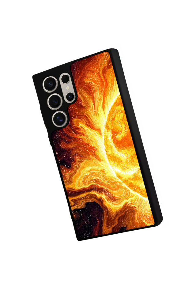 Samsung Galaxy S23 Ultra Uyumlu Güneş Tasarımlı Glossy Premium Kılıf