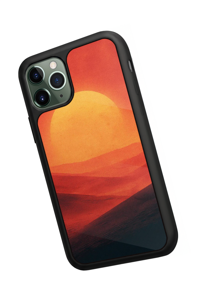 iPhone 11 Pro Uyumlu Güneş Tasarımlı Glossy Premium Kılıf