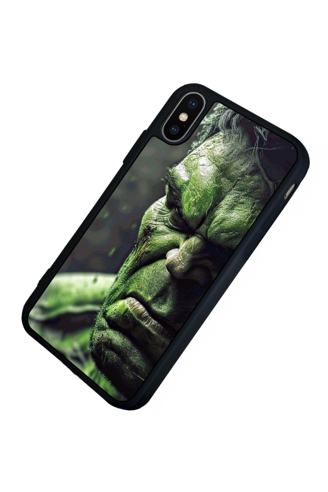 iPhone X/ XS Uyumlu Hulk Tasarımlı Glossy Premium Kılıf
