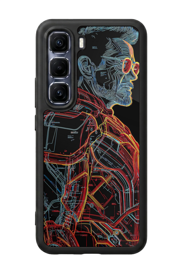 Infinix Hot 60 Pro Plus Uyumlu Iron Man ( Demir Adam ) Tasarımlı Glossy Premium Kılıf