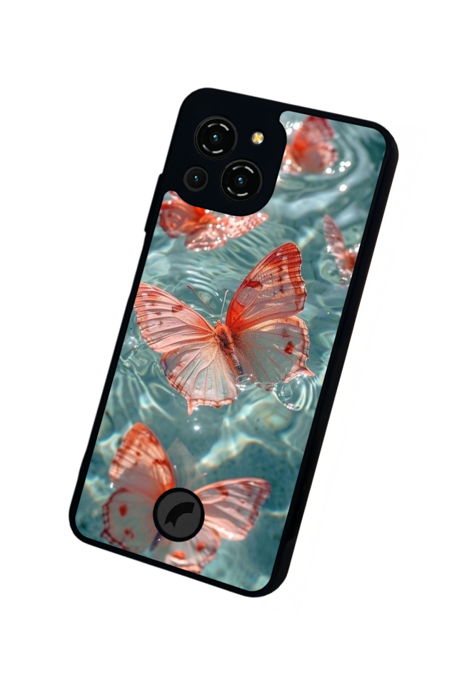 Reeder S23 Pro Max Uyumlu Kelebek Tasarımlı Glossy Premium Kılıf