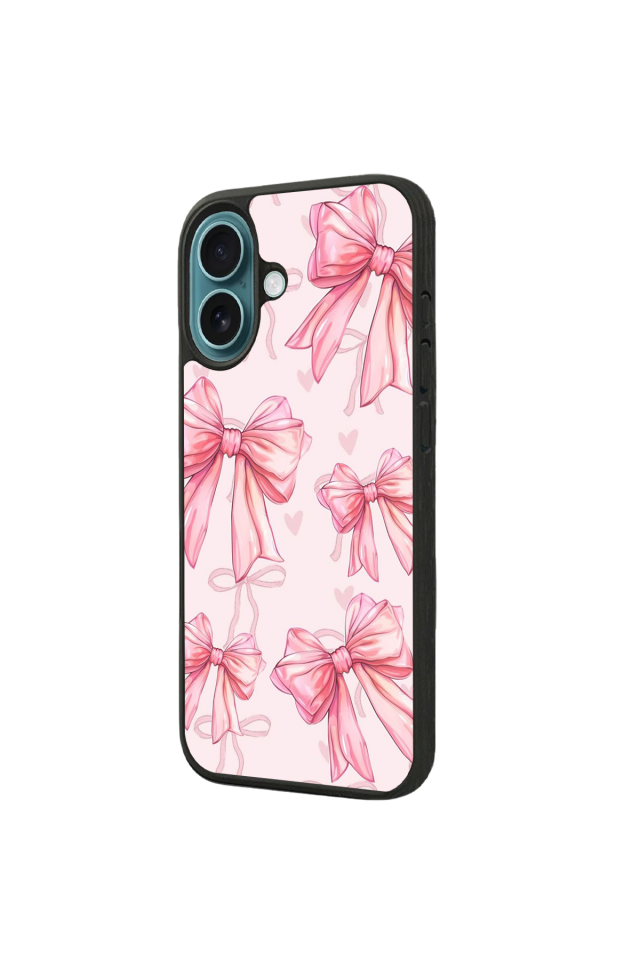 iPhone 16 Plus Uyumlu Kurdele Tasarımlı Glossy Premium Kılıf
