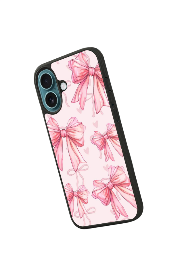 iPhone 16 Plus Uyumlu Kurdele Tasarımlı Glossy Premium Kılıf