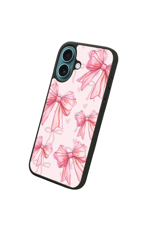 iPhone 16 Plus Uyumlu Kurdele Tasarımlı Glossy Premium Kılıf