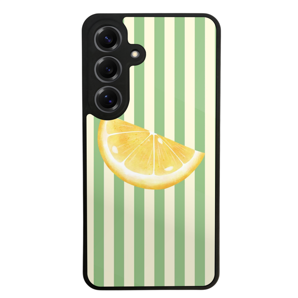 Samsung Galaxy S25 Uyumlu Limon Tasarımlı Glossy Premium Kılıf