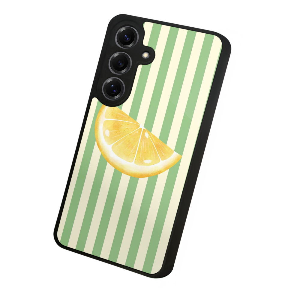Samsung Galaxy S25 Uyumlu Limon Tasarımlı Glossy Premium Kılıf