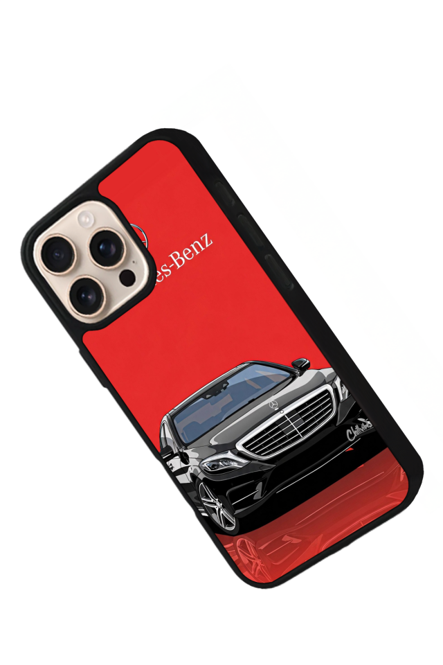 iPhone 15 Pro Uyumlu Mercedes Tasarımlı Glossy Premium Kılıf
