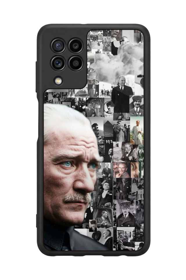 Samsung Galaxy M32 Uyumlu Mustafa Kemal Ataturk Tasarımlı Glossy Premium Kılıf