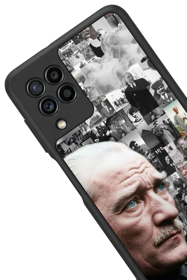 Samsung Galaxy M32 Uyumlu Mustafa Kemal Ataturk Tasarımlı Glossy Premium Kılıf