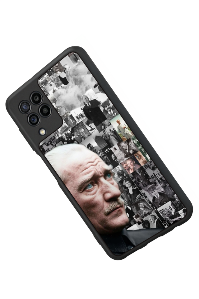 Samsung Galaxy M32 Uyumlu Mustafa Kemal Ataturk Tasarımlı Glossy Premium Kılıf