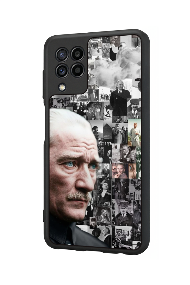 Samsung Galaxy M32 Uyumlu Mustafa Kemal Ataturk Tasarımlı Glossy Premium Kılıf
