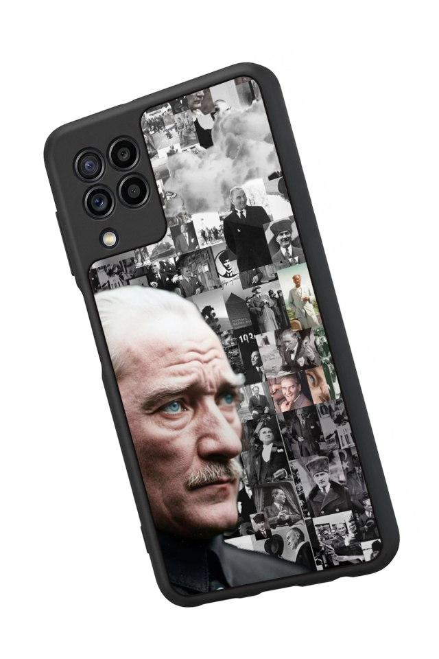 Samsung Galaxy M32 Uyumlu Mustafa Kemal Ataturk Tasarımlı Glossy Premium Kılıf