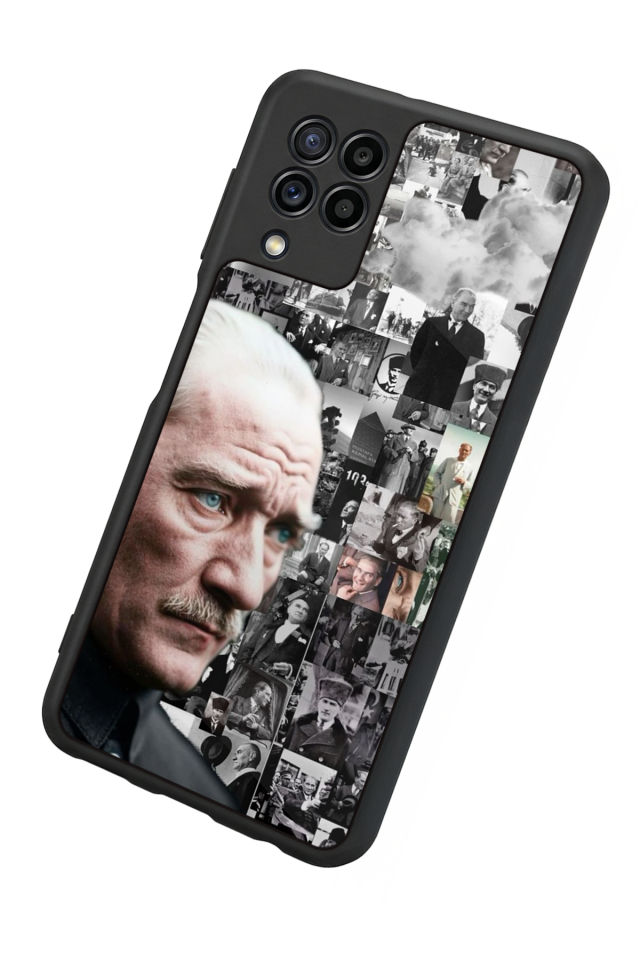 Samsung Galaxy M32 Uyumlu Mustafa Kemal Ataturk Tasarımlı Glossy Premium Kılıf