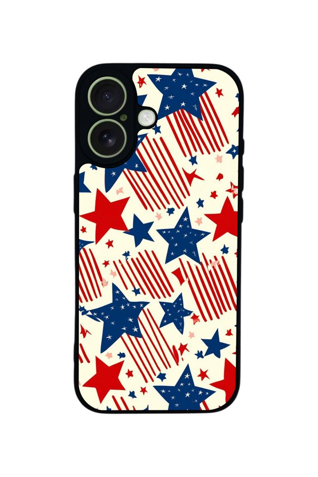 iPhone 17 Uyumlu Retro Yildizlar Tasarımlı Glossy Premium Kılıf