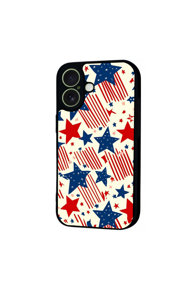 iPhone 17 Uyumlu Retro Yildizlar Tasarımlı Glossy Premium Kılıf