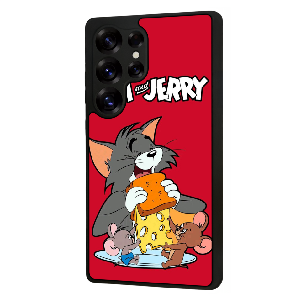 Samsung Galaxy S25 Ultra Uyumlu Tom And Jerry Tasarımlı Glossy Premium Kılıf