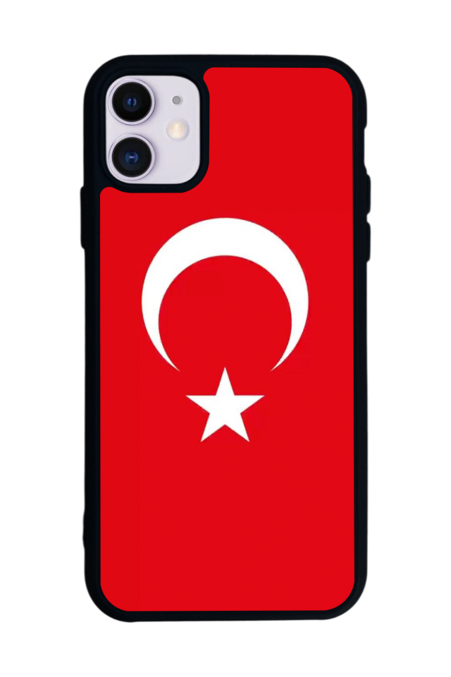 iPhone 11 Uyumlu Türk Bayragi Tasarımlı Glossy Premium Kılıf