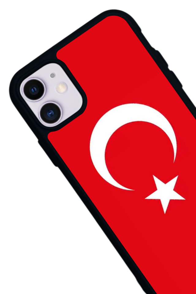 iPhone 11 Uyumlu Türk Bayragi Tasarımlı Glossy Premium Kılıf