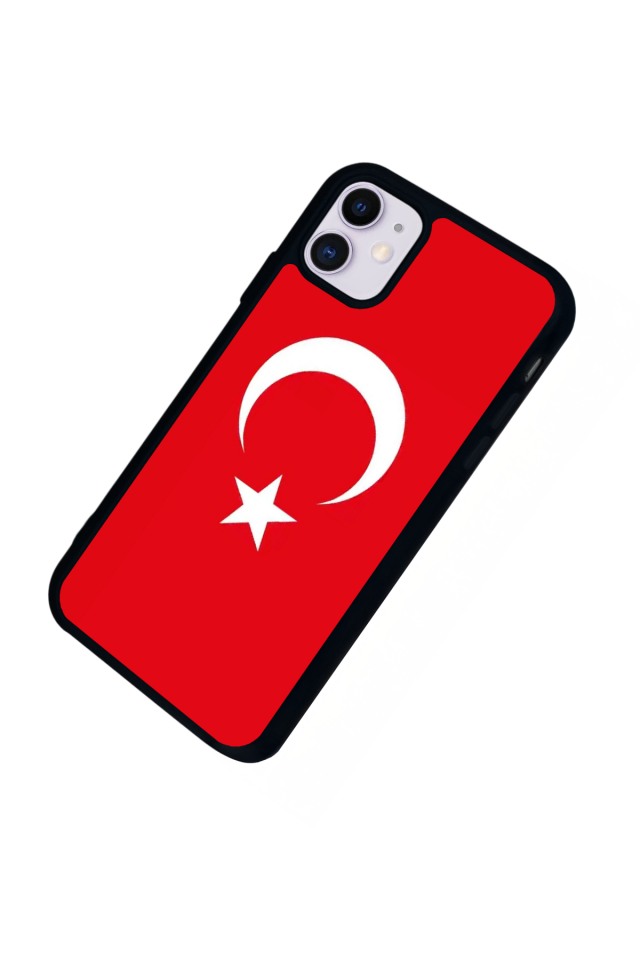 iPhone 11 Uyumlu Türk Bayragi Tasarımlı Glossy Premium Kılıf