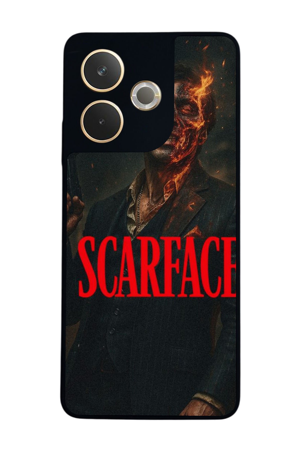 Oppo A5 Pro Uyumlu Scarface Tasarımlı Glossy Premium Kılıf