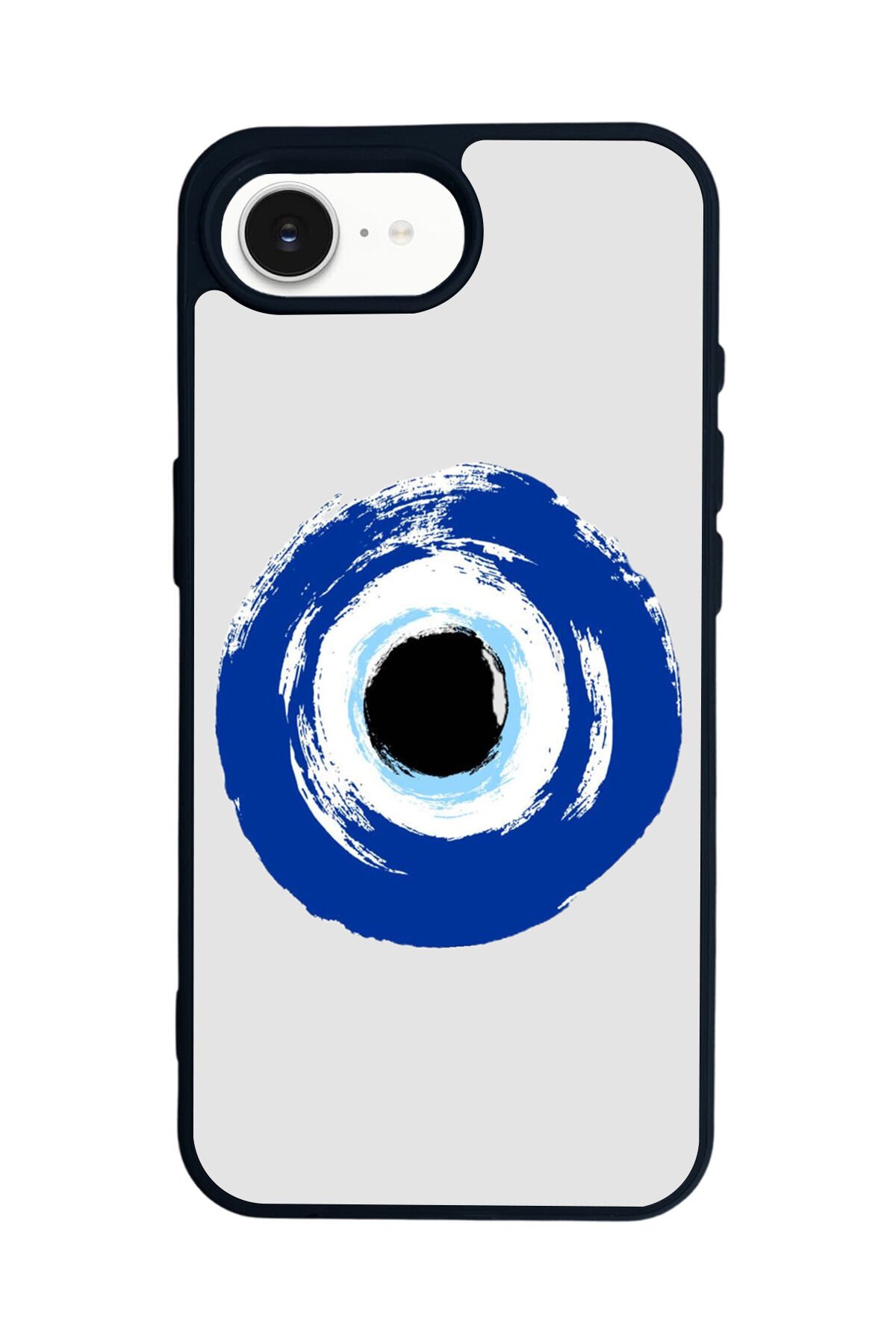 iPhone 16E Uyumlu Nazar Tasarımlı Glossy Premium Kılıf