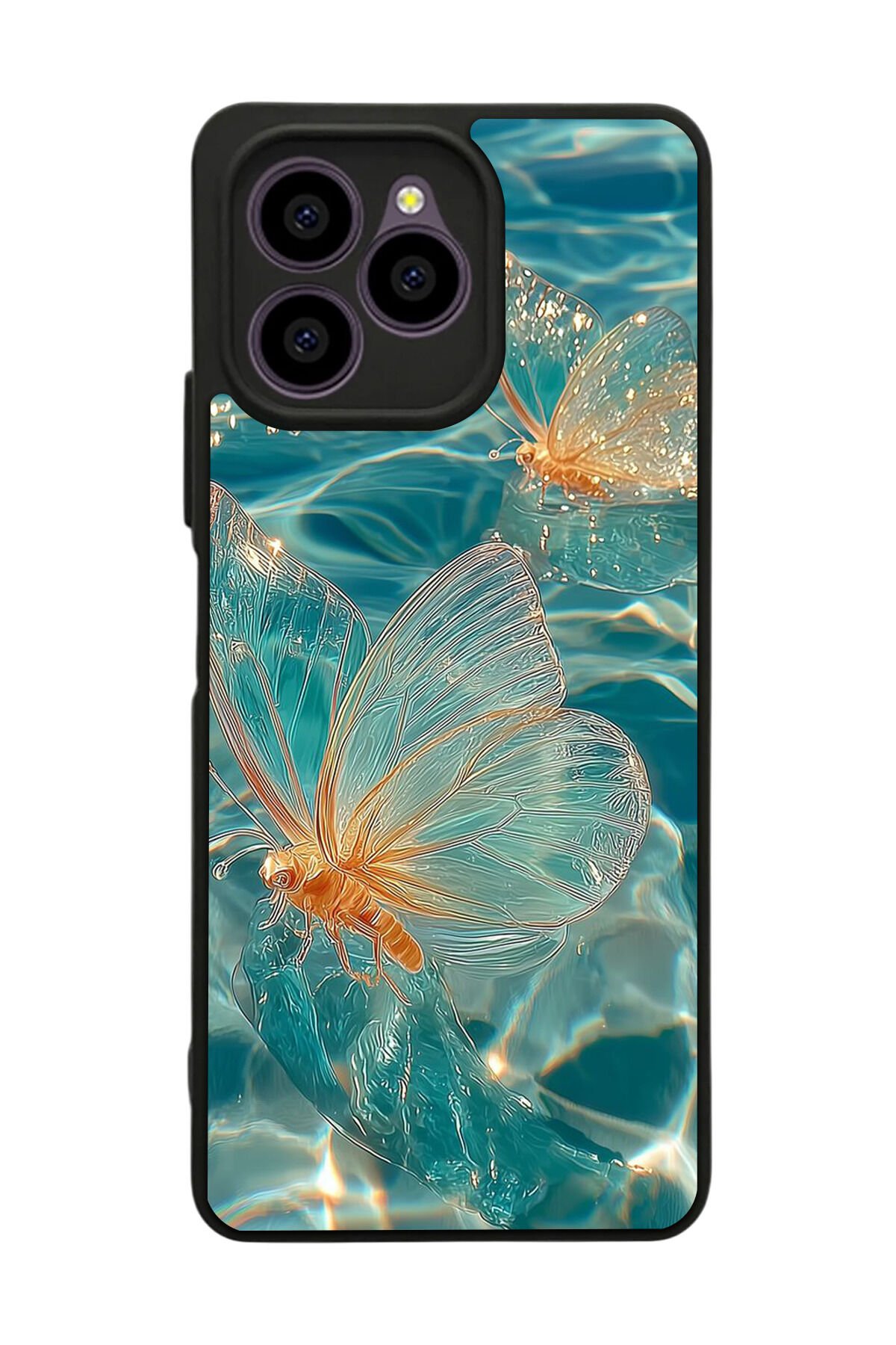 Omix X6 Uyumlu Kelebek Tasarımlı Glossy Premium Kılıf