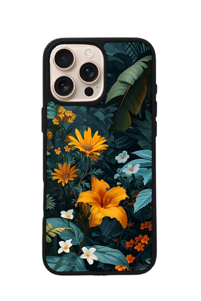 iPhone 15 Pro Max Uyumlu Botanik Tasarımlı Glossy Premium Kılıf