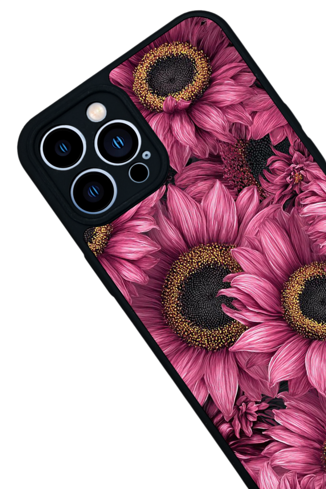 iPhone 13 Pro Max Uyumlu Cicek Tasarımlı Glossy Premium Kılıf