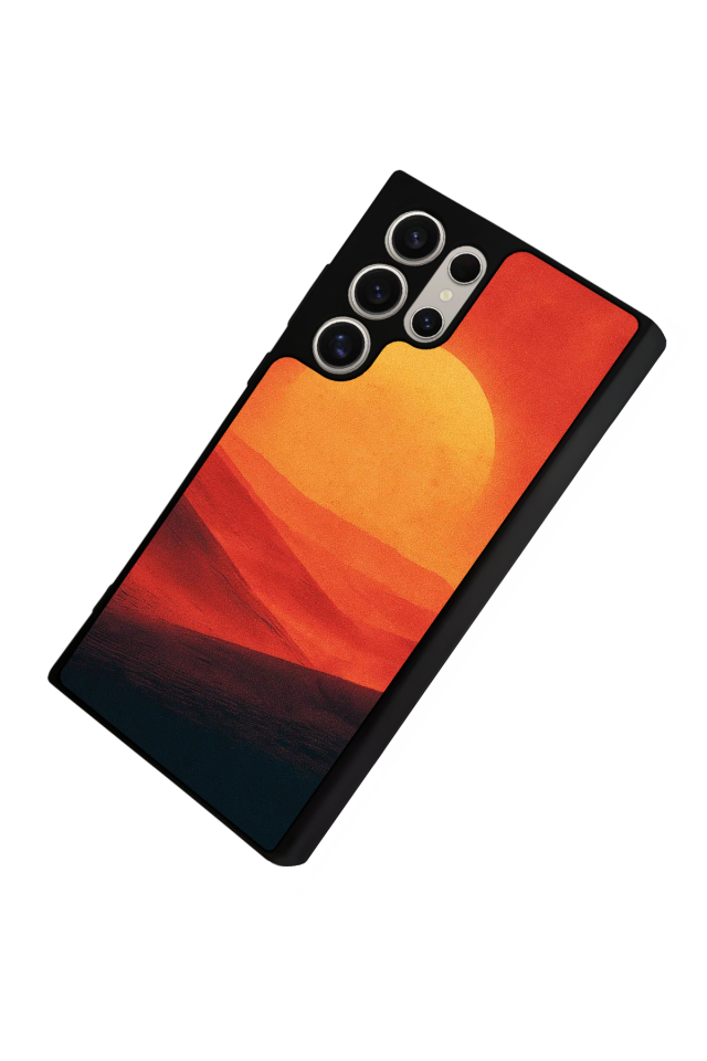 Samsung Galaxy S23 Ultra Uyumlu Güneş Tasarımlı Glossy Premium Kılıf