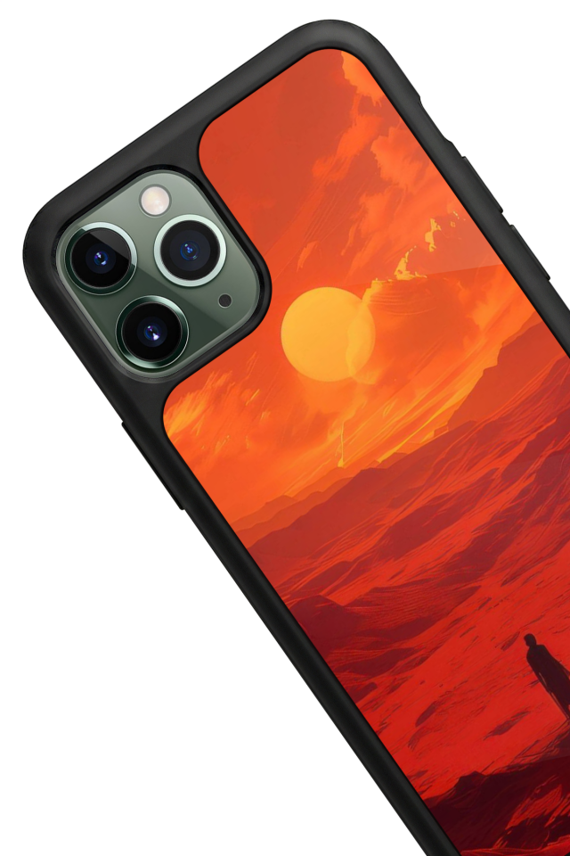 iPhone 11 Pro Uyumlu Güneş Tasarımlı Glossy Premium Kılıf