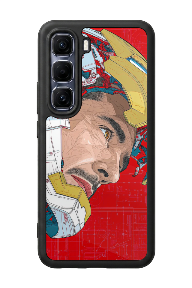 Infinix Hot 60 Pro Plus Uyumlu Iron Man ( Demir Adam ) Tasarımlı Glossy Premium Kılıf