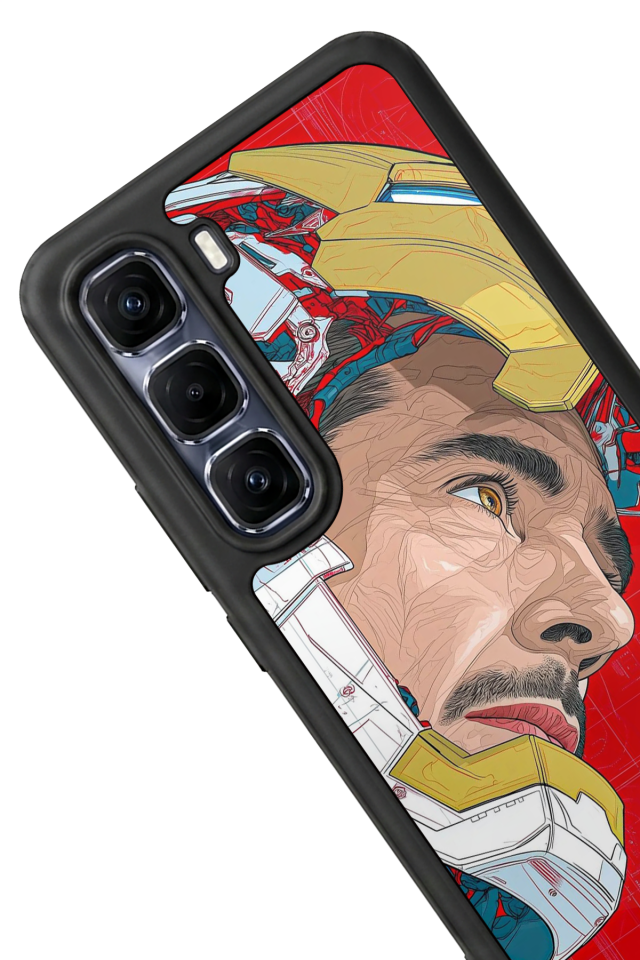 Infinix Hot 60 Pro Plus Uyumlu Iron Man ( Demir Adam ) Tasarımlı Glossy Premium Kılıf