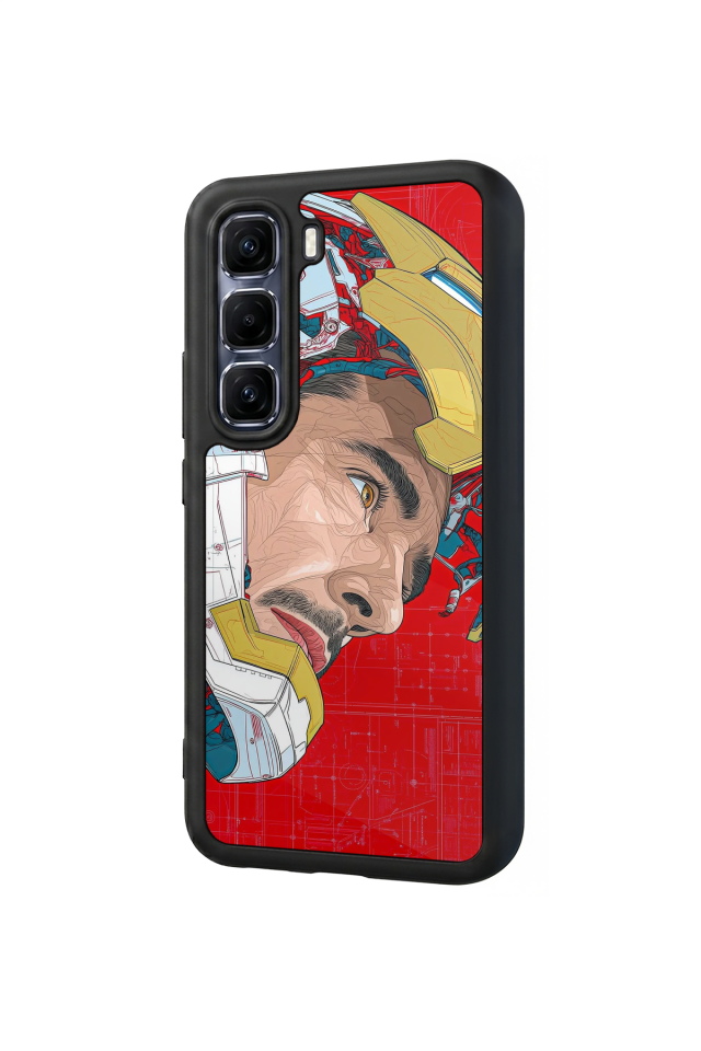 Infinix Hot 60 Pro Plus Uyumlu Iron Man ( Demir Adam ) Tasarımlı Glossy Premium Kılıf