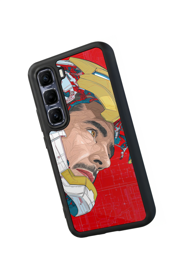 Infinix Hot 60 Pro Plus Uyumlu Iron Man ( Demir Adam ) Tasarımlı Glossy Premium Kılıf