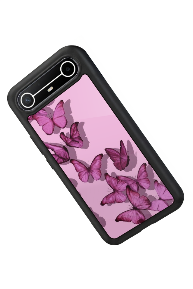Tecno Spark Slim 5G Uyumlu Kelebek Tasarımlı Glossy Premium Kılıf