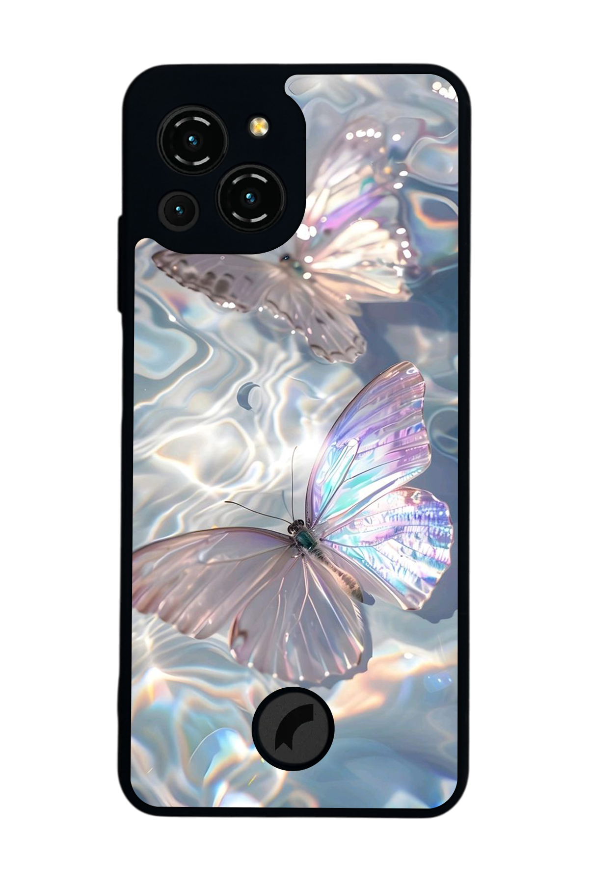 Reeder S23 Pro Max Uyumlu Kelebek Tasarımlı Glossy Premium Kılıf