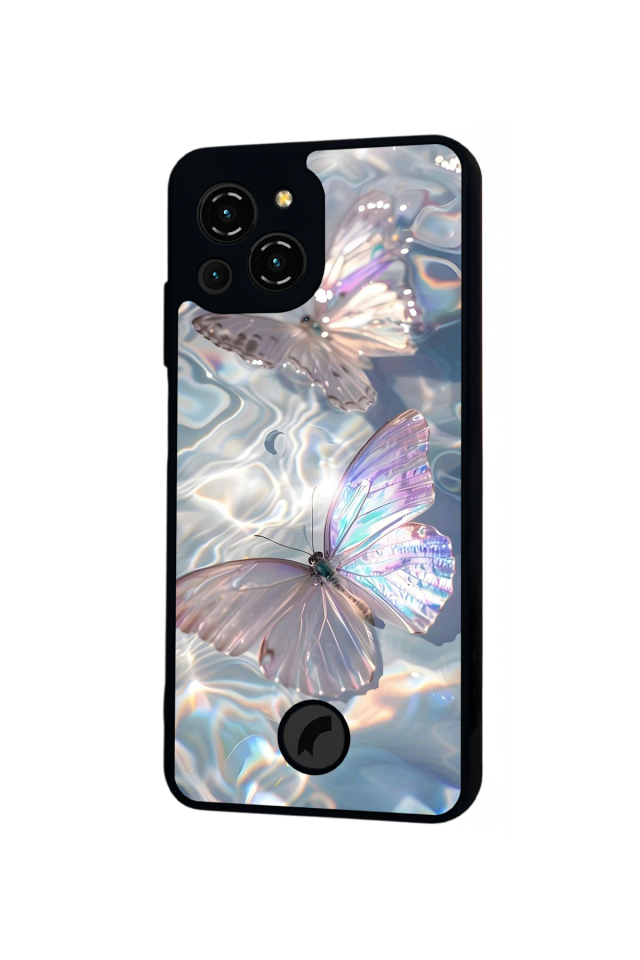 Reeder S23 Pro Max Uyumlu Kelebek Tasarımlı Glossy Premium Kılıf