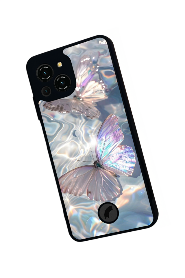 Reeder S23 Pro Max Uyumlu Kelebek Tasarımlı Glossy Premium Kılıf