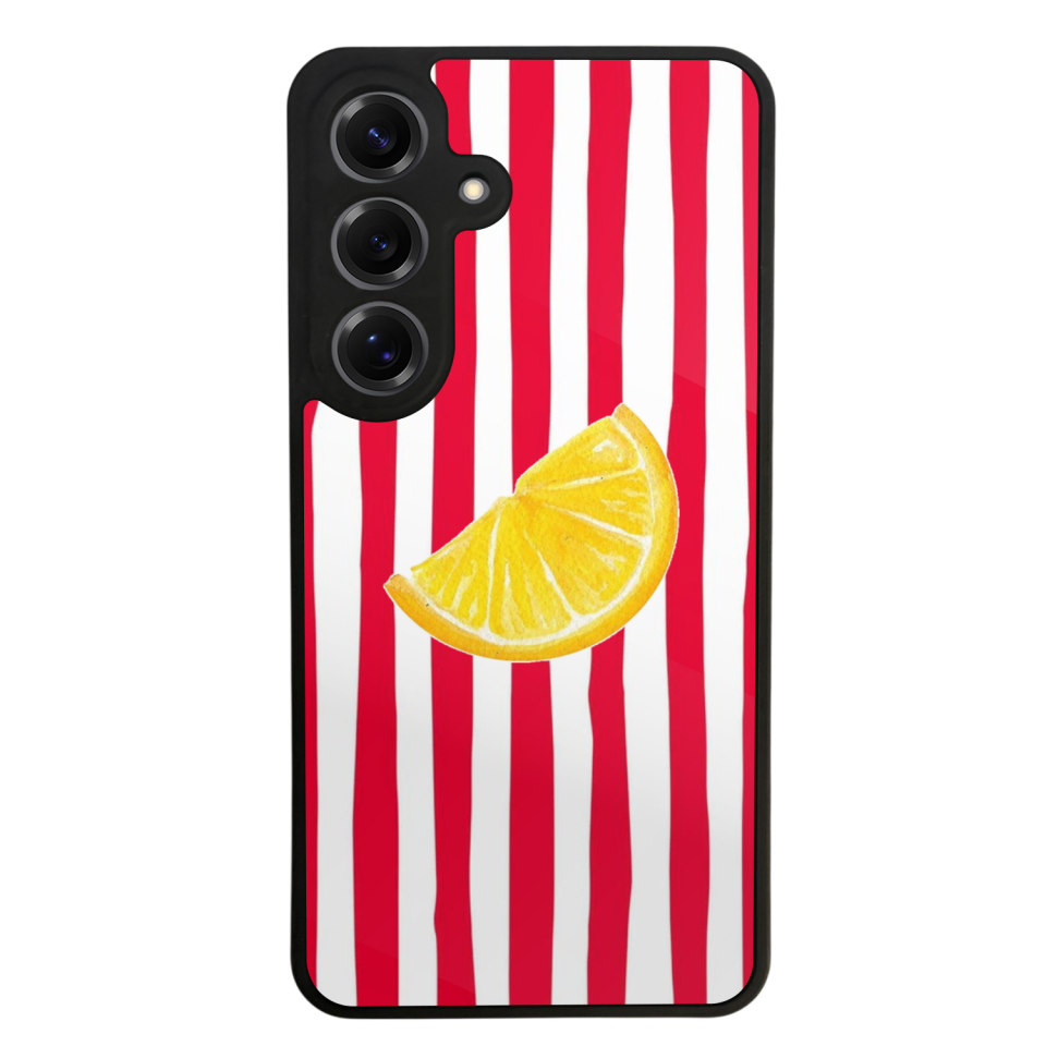 Samsung Galaxy S25 Uyumlu Limon Tasarımlı Glossy Premium Kılıf