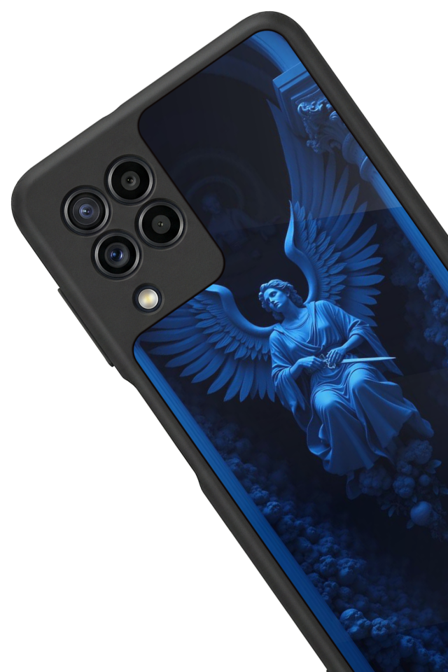 Samsung Galaxy M22 Uyumlu Melek Tasarımlı Glossy Premium Kılıf
