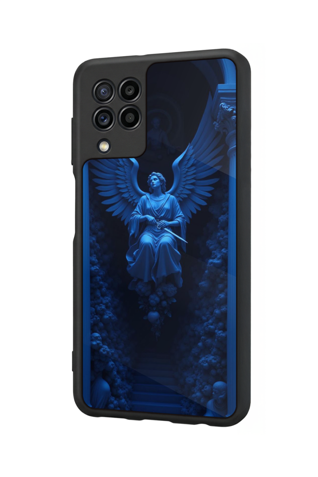 Samsung Galaxy M22 Uyumlu Melek Tasarımlı Glossy Premium Kılıf