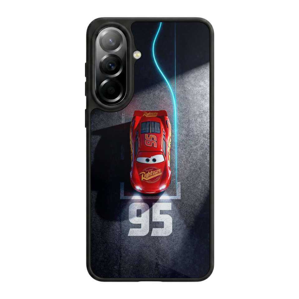 Samsung Galaxy A37 Uyumlu Şimsek McQueen Tasarımlı Glossy Premium Kılıf