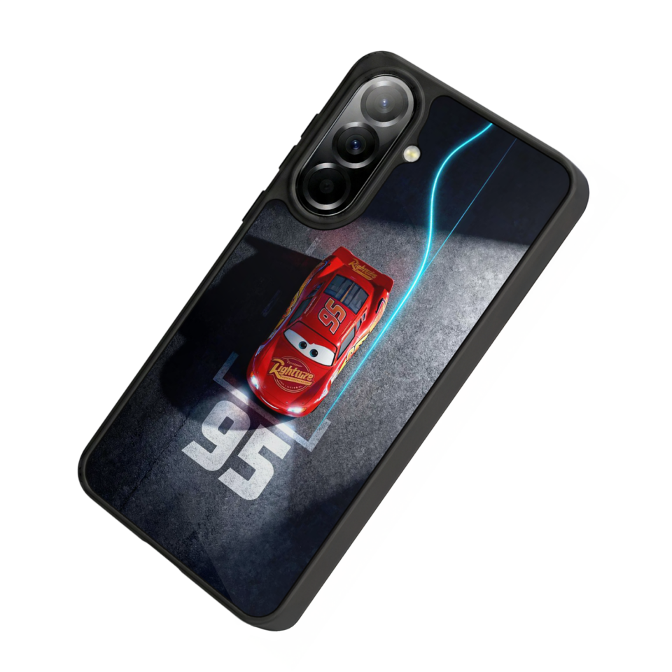 Samsung Galaxy A37 Uyumlu Şimsek McQueen Tasarımlı Glossy Premium Kılıf