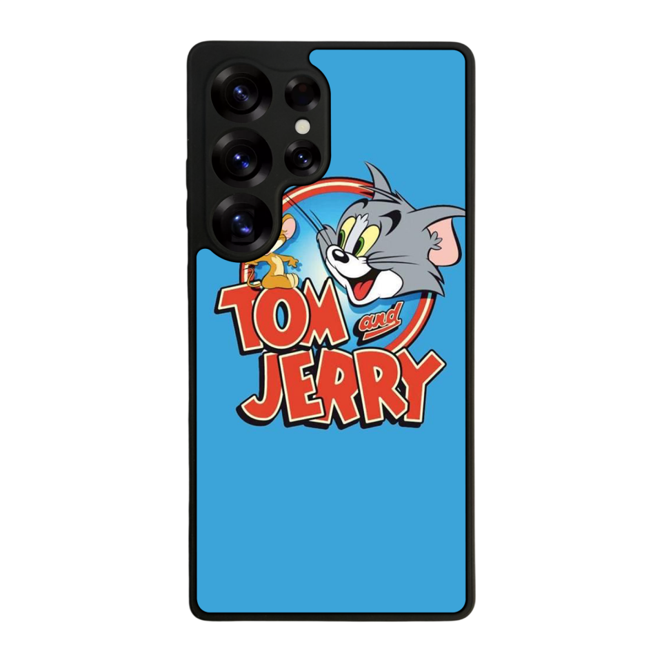Samsung Galaxy S25 Ultra Uyumlu Tom And Jerry Tasarımlı Glossy Premium Kılıf