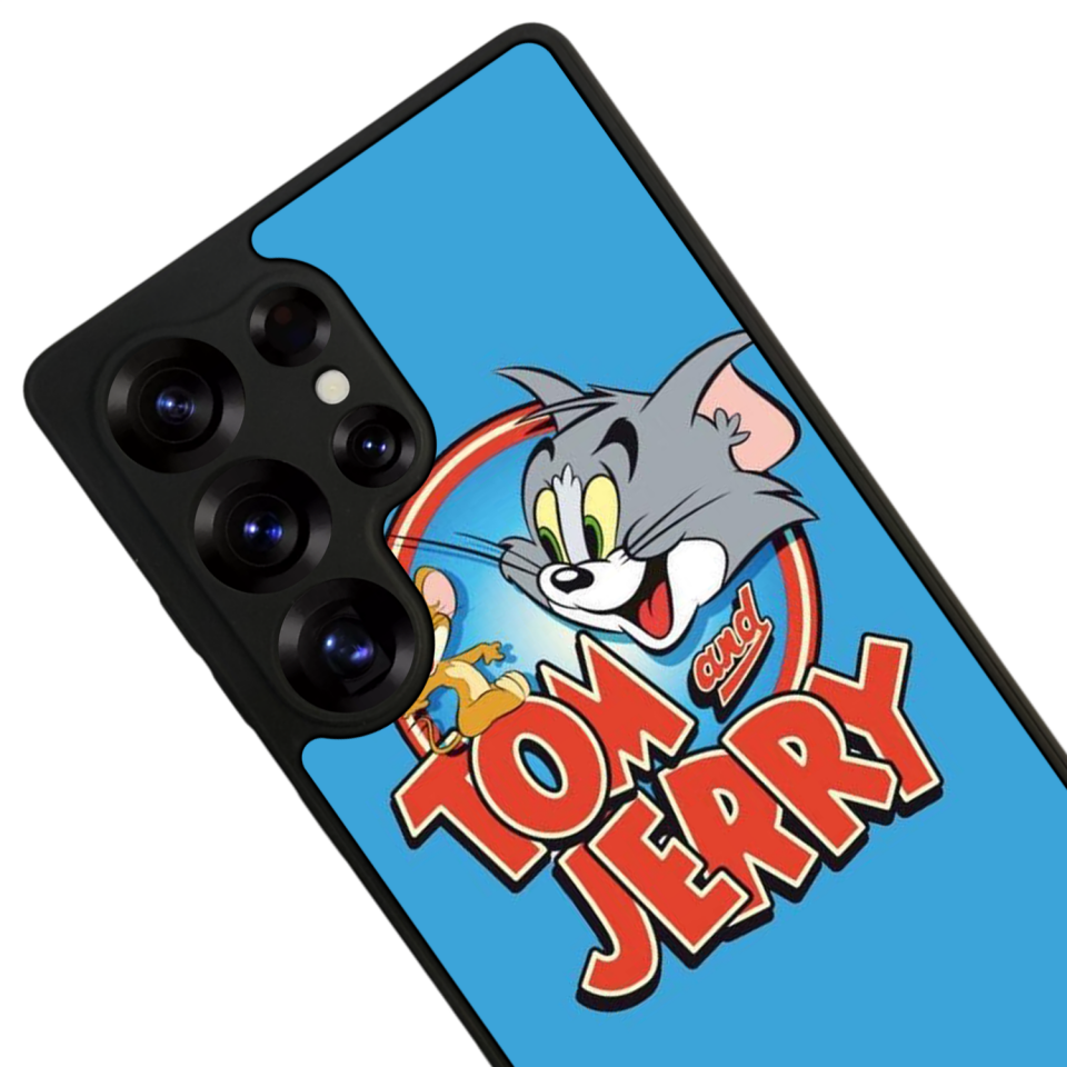 Samsung Galaxy S25 Ultra Uyumlu Tom And Jerry Tasarımlı Glossy Premium Kılıf