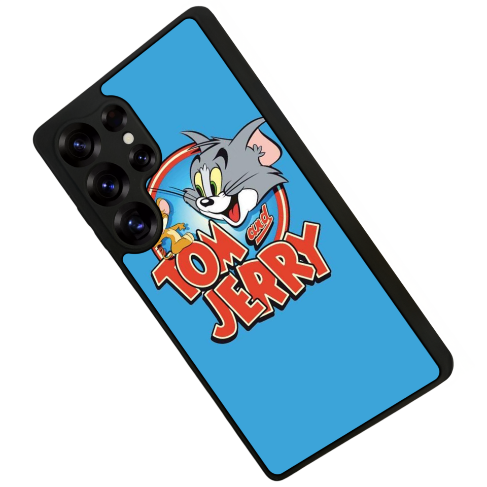 Samsung Galaxy S25 Ultra Uyumlu Tom And Jerry Tasarımlı Glossy Premium Kılıf