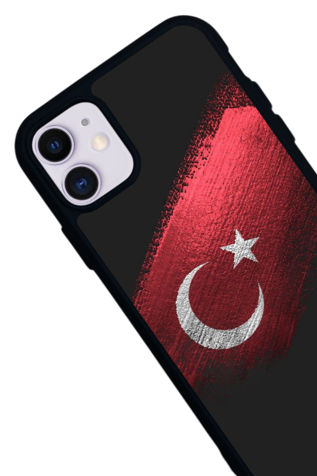 iPhone 11 Uyumlu Türk Bayragi Tasarımlı Glossy Premium Kılıf